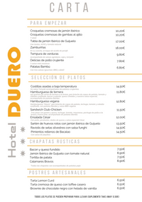 CARTA CAFETER&Iacute;A